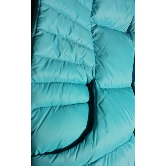 Calvin Klein Puffer Vest Teal Green Wind Resistant MP3 Player Pocket Size S - Picture 10 of 12